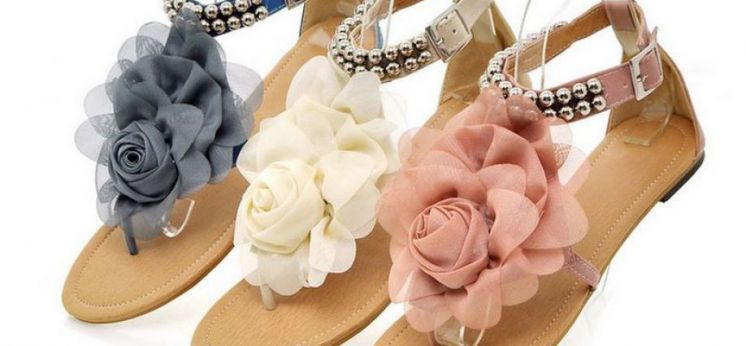 Flops con una rosa de Aliexpress