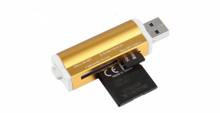 USB lector de tarjetas de una tienda china Aliexpress