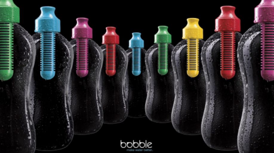 Un filtro de botella. Botella Bobble