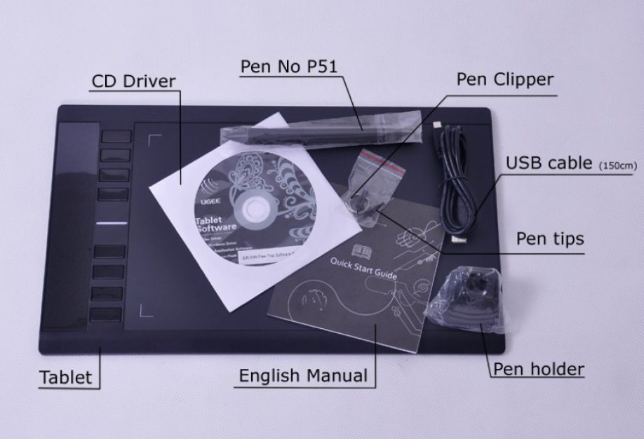 Tableta gr&aacute;fica Ugee M708 de China