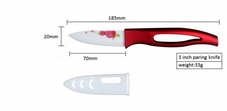 Revisi&oacute;n del cuchillo de cer&aacute;mica de Aliexpress. Comentarios.
